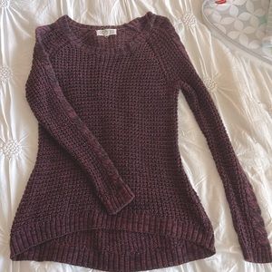 Small dark purple knit sweater
